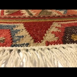 New Pottery Barn Ahkilah Kilim Rug Sample Decor With Fringe 18X24” Table/Wall New Pottery Barn Ahkilah Kilim Rug Sample Decor With Fringe 18X24” Table/Wall